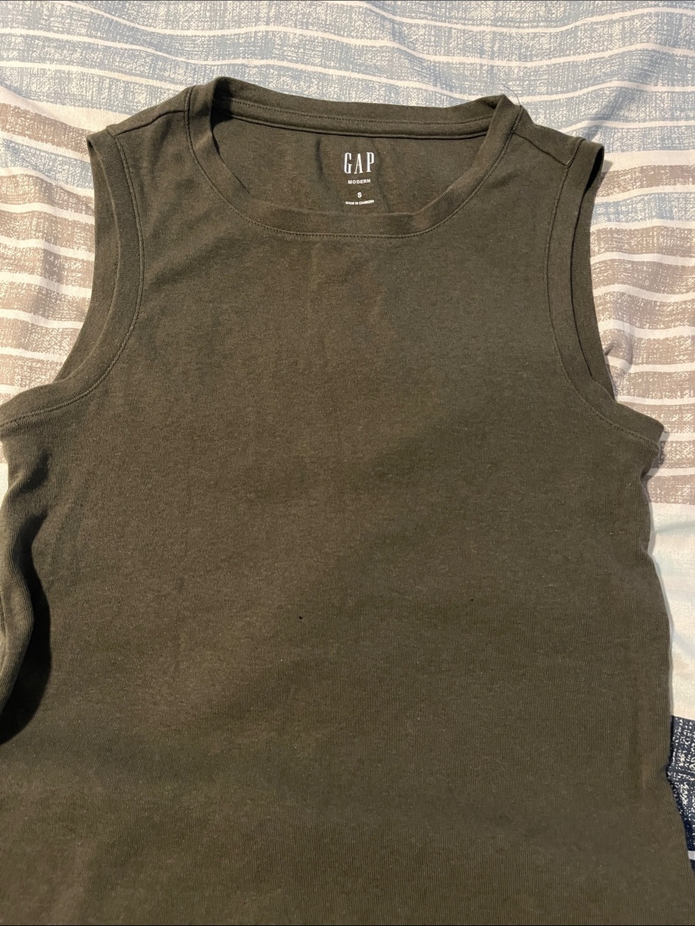 GAP Women's Olive-Style Crewneck Sleeveless Tank